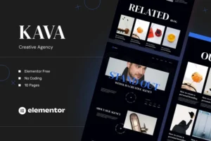 Mua Kava - Creative Agency Elementor Template Kits giá rẻ
