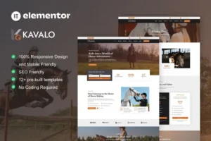 Mua Kavalo - Horse Riding Club Elementor Pro Template Kit giá rẻ