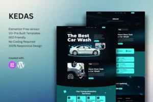 Mua Kedas - Car Wash & Detailing Service Elementor Template Kit giá rẻ