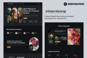 Mua Kembang - Flower Shop & Store WooCommerce Elementor Pro Template Kit giá rẻ