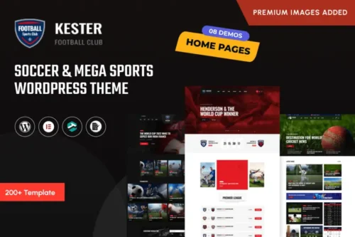 Mua Kester - Soccer Club & Sports News WordPress Theme giá rẻ
