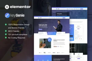 Mua KeyGenie - Locksmith & Key Maker Service Elementor Template Kit giá rẻ