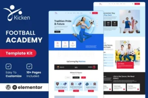Mua Kicken - Football & Sports Academy Elementor Template Kit giá rẻ