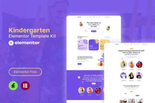 Mua Kiddies - Kindergarten Elementor Template Kit giá rẻ