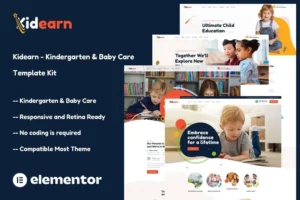 Mua Kidearn - Kindergarten & Baby Care Elementor Template Kit giá rẻ