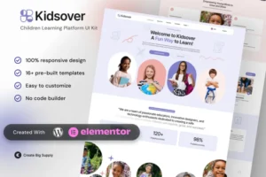 Mua Kidsover- Children’s Learning Platform Elementor Template Kit giá rẻ