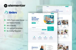 Mua Kindera - Child Therapist & Psychologist Service Elementor Template Kit giá rẻ