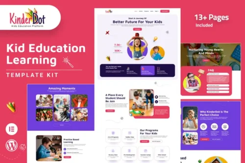 Mua Kinderdot - Kindergarten & Pre-School Elementor Template Kit giá rẻ
