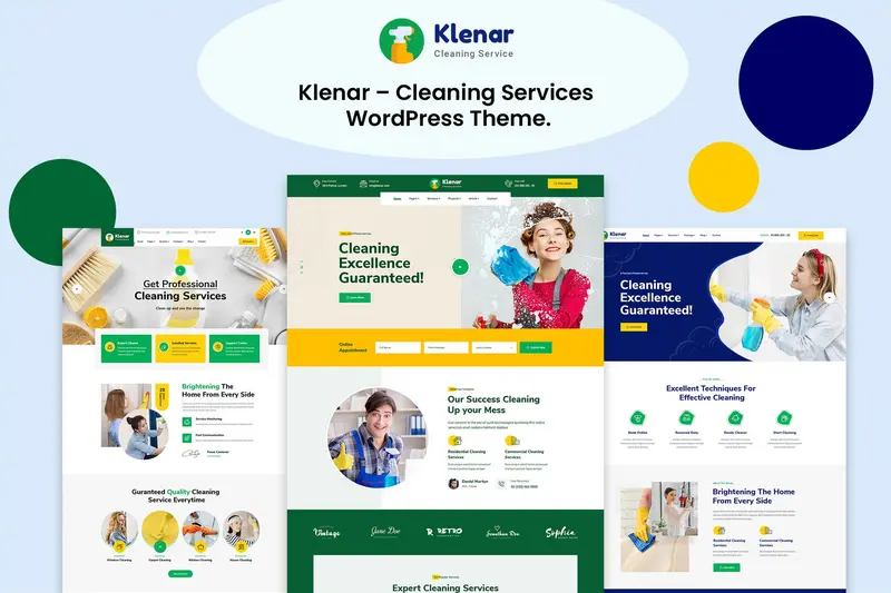 Mua Klenar – Cleaning Services WordPress Theme + RTL giá rẻ