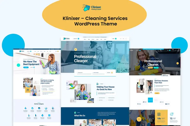 Mua Klinixer - Cleaning Services WordPress Theme giá rẻ