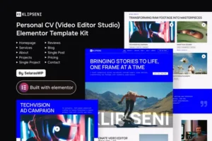 Mua KlipSeni - Personal CV Video Editor Elementor Template Kit giá rẻ