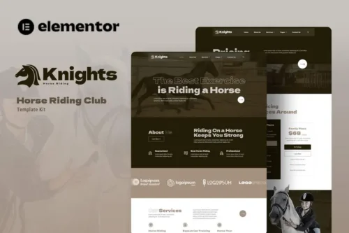 Mua Knights - Horse Riding Club Elementor Template Kit giá rẻ