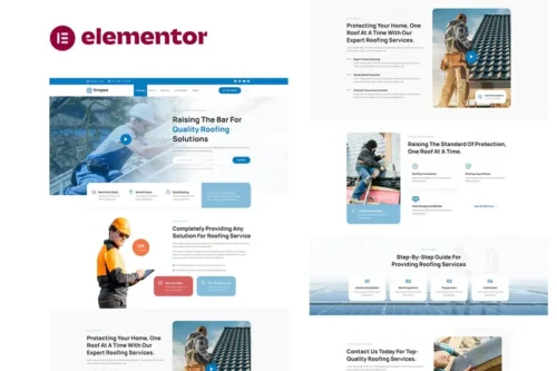 Mua Knopee - Roofing & Canopy Services Elementor Template Kit giá rẻ