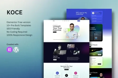 Mua Koce - Life Coach & Motivator Elementor Template Kit giá rẻ