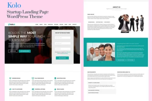 Mua Kolo - Startup Landing Page WordPress Theme giá rẻ