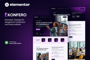 Mua Konfero – Conference & Event Elementor Template Kit giá rẻ