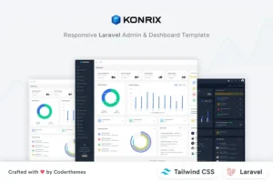 Mua Konrix - Laravel Tailwind Admin Dashboard Template giá rẻ