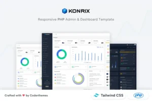 Mua Konrix - PHP Tailwind CSS Admin Dashboard Template giá rẻ