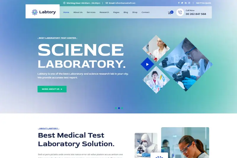 Mua Labtory - Laboratory and Science WordPress Theme giá rẻ