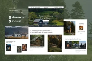 Mua Lakeside - Nature Cottage Elementor Template Kit giá rẻ