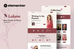 Mua Laluna - Book Author & Writer Elementor Template Kit giá rẻ