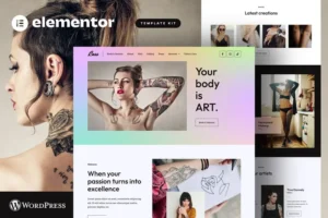 Mua Lass - Tattoo Artist & Piercing Studio Elementor Template Kit giá rẻ