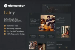 Mua Latey - Coffee Shop & Cafe Elementor Template Kit giá rẻ
