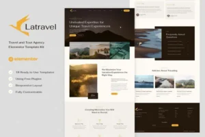 Mua Latravel - Travel and Tour Agency Elementor Template Kit giá rẻ