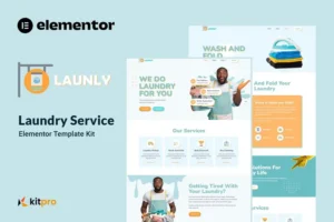 Mua Launly - Laundry Service Elementor Template Kit giá rẻ