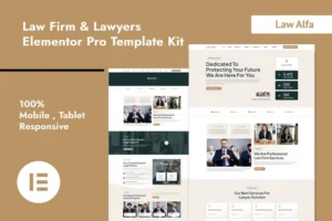 Mua LawAlfa - Law Firm & Lawyers Elementor Pro Template Kit giá rẻ