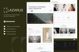 Mua Lazarus - Architecture & Interior Design Elementor Template Kit giá rẻ