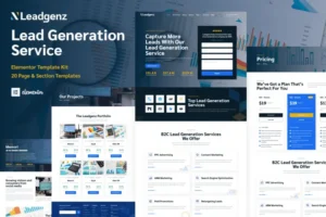 Mua Leadgenz - Lead Generation & Sales Agency Elementor Pro Template Kit giá rẻ