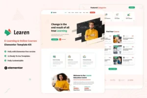 Mua Learen - E-Learning & Online Courses Elementor Template Kit giá rẻ