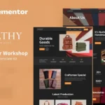 Leathy – Leather Workshop Elementor Template Kit