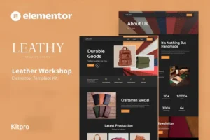 Mua Leathy - Leather Workshop Elementor Template Kit giá rẻ