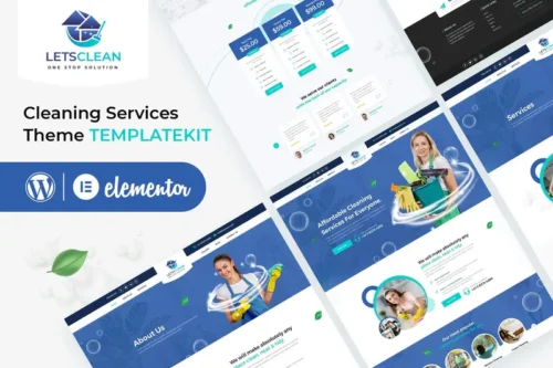 Mua LetsClean - Cleaning Services Elementor Template Kit giá rẻ