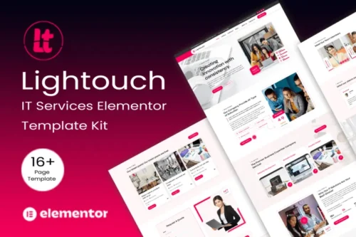 Mua Lightouch - IT Solutions Elementor Template kit giá rẻ