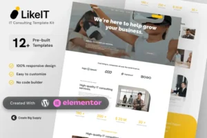 Mua LikeIT - IT Consulting Agency Elementor Pro Template Kit giá rẻ