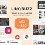 Linqbuzz – Blog & Magazine Elementor Pro Template Kit
