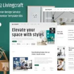Livingcraft – Interior Design Services Elementor Pro Template Kit