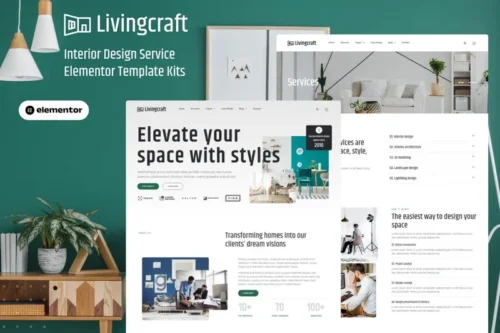 Mua Livingcraft - Interior Design Services Elementor Pro Template Kit giá rẻ