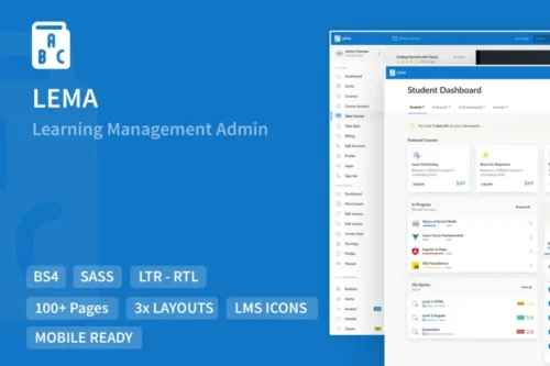 Mua LMS Dashboard Template giá rẻ