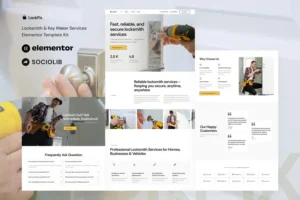 Mua LockFix - Locksmith & Key Maker Service Elementor Template Kit giá rẻ