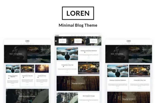 Mua Loren Minimal Personal WordPress Blog Theme giá rẻ