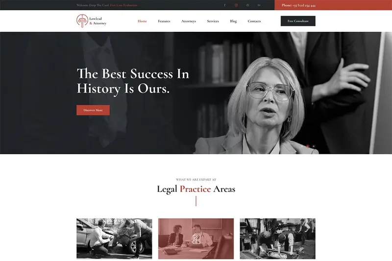 Mua Lowlead - Attorney & Lawyers WordPress Theme giá rẻ