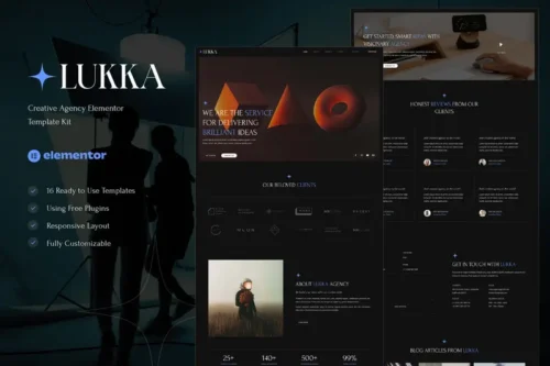 Mua Lukka - Creative Agency Elementor Template Kit giá rẻ