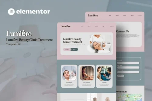 Mua Lumiere - Beauty Clinic Treatment Elementor Template Kit giá rẻ