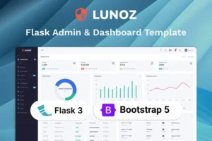 Mua Lunoz - Flask Admin & Dashboard Template giá rẻ
