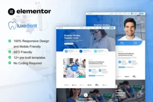 Mua LuxeDent - Dentist & Dental Care Elementor Pro Template Kit giá rẻ