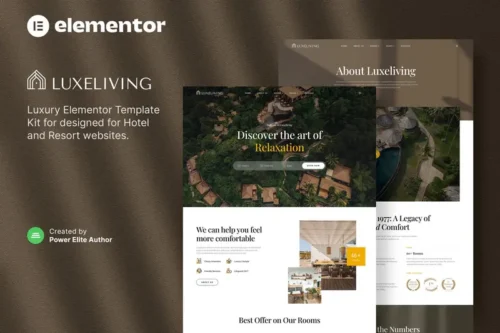 Mua Luxeliving – Luxury Resort & Hotel Elementor Template Kit giá rẻ